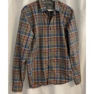 Vince Shirt Mens MEDIUM Multicolor Plaid Button Up Long Sleeve.  B1